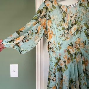 Calvin Klein Chiffon Floral Easter Dress, Size 6